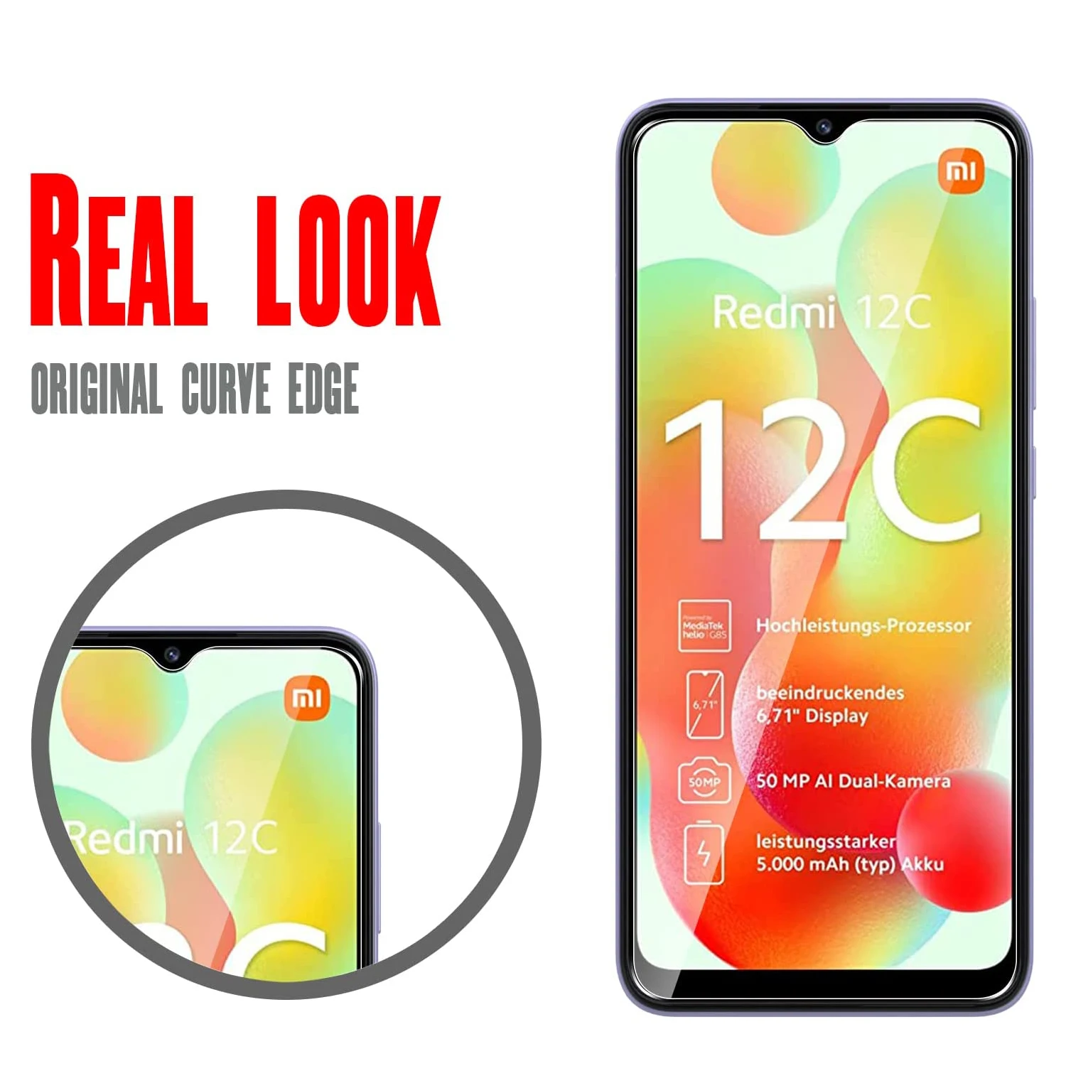 2/4pcs Displays chutzglas für Xiaomi Redmi 12c gehärtete Glas folie