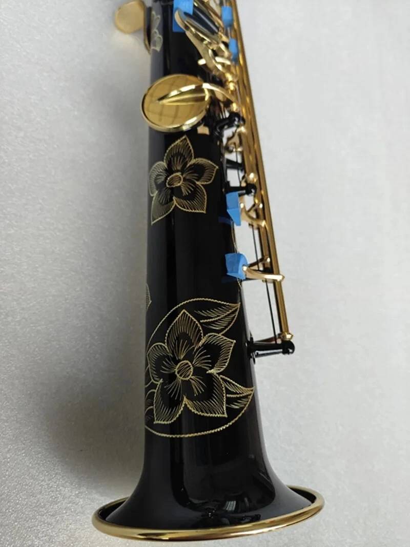 

2026 горячая новинка НОВЫЙ S-901 прямой саксофон-сопрано черный медный саксофон Bb с футляром мундштук