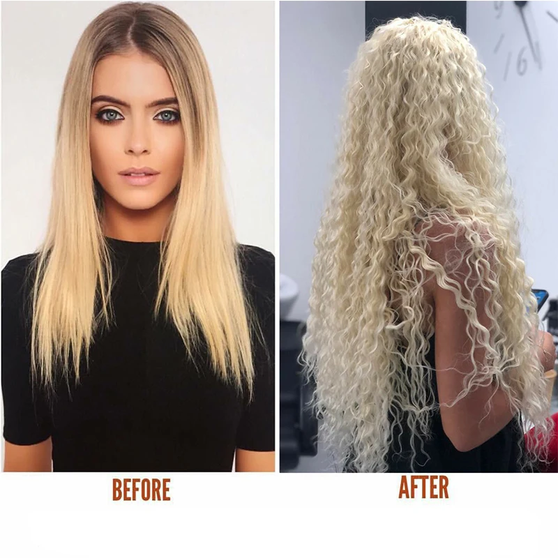 30 Polegada sintético longo encaracolado trança extensão do cabelo crochê para preto feminino longo onda profunda molhado e ondulado trança cabelo