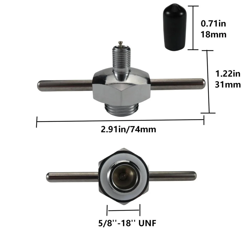 Non-aerosol Spot Filling Cap With T-bar Handle For Vaper 19487 Sprayer Metal Filler Valve Assembly 5/8-18 UNF Thread Garden Part