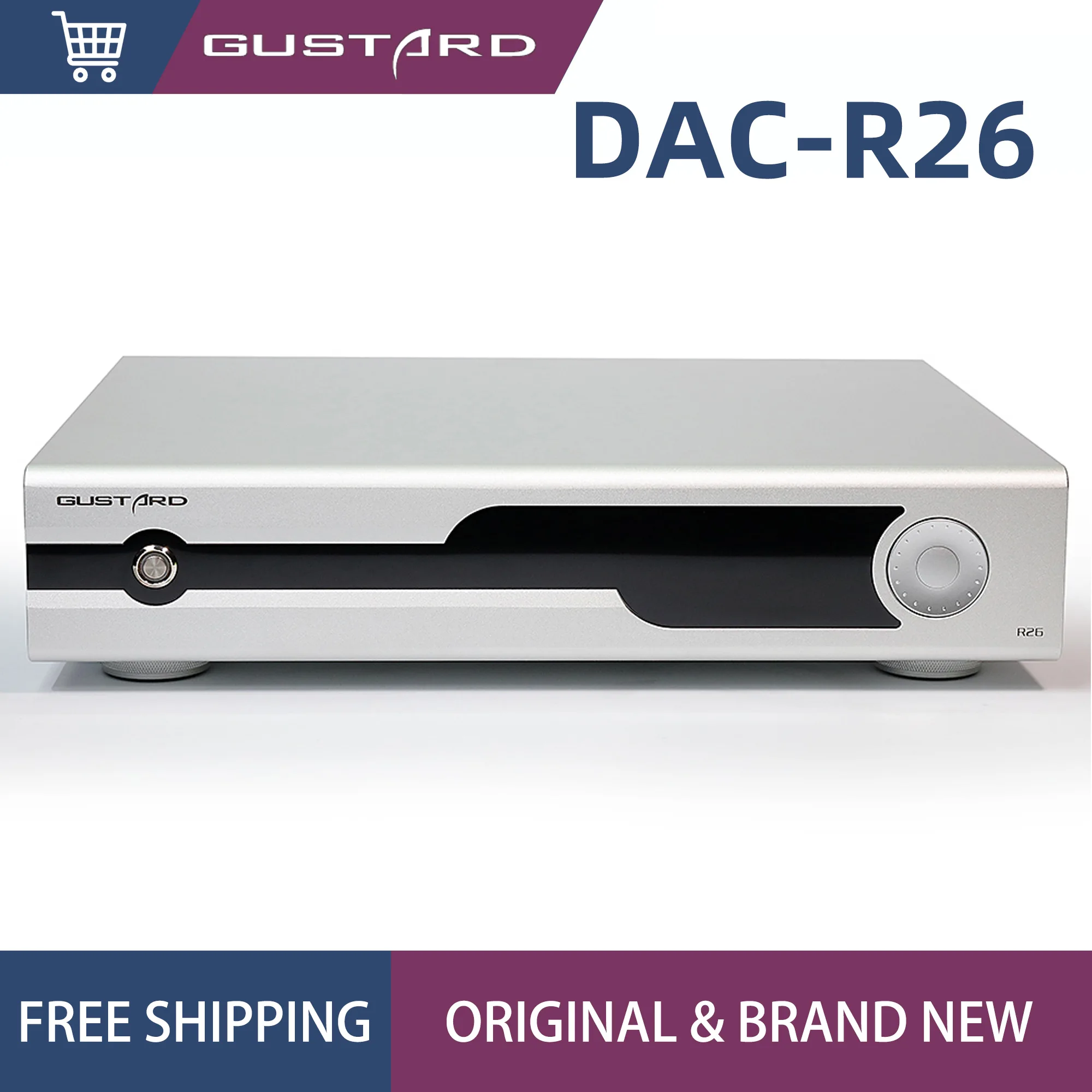 GUSTARD DAC-R26 Дискретный R2R ЦАП Цифровой аудиодекодер без потерь с стримером/резером 10 м Часы в DSD512 PCM768 кГц Bluetooth