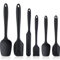 6-piece silicone spatula set food grade non-stick heat-resistant thickened spatula oil brush spatula cooking baking mix baking