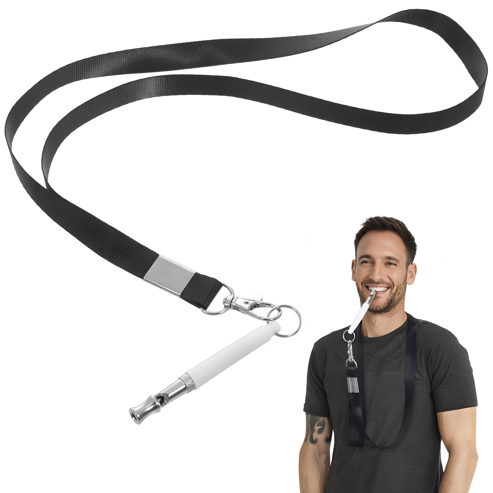 

2pcs Pet Whistle With Lanyard Dog Training Tool Ultrasonic Sound For Barking Control Portable Puppies Medium Large Dogs
