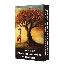 Spanish Tarot Cards, Forest Information Tarot Deck, Mystic Enchanted Forest Oracle Cards With Keywords, 12x7cm, 56-Cards