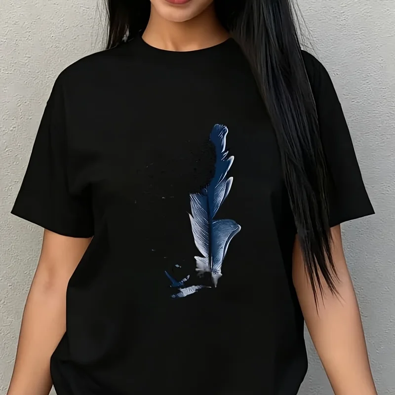 Blue & Dandelion Women's Plus Size T-Shirt 100% Cotton 220g