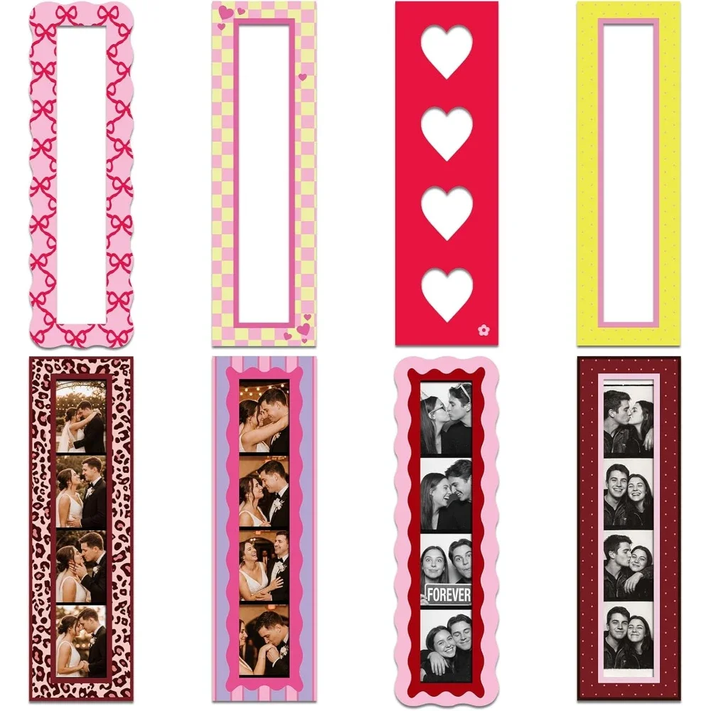 8 Stück Kühlschrankmagnet-Fotobox-Rahmen, Bunte Retro-Vertikalfotohalter, Wiederverwendbare Dekoration für Küche & Zuhause, Verschiedene Stile – Detail 10