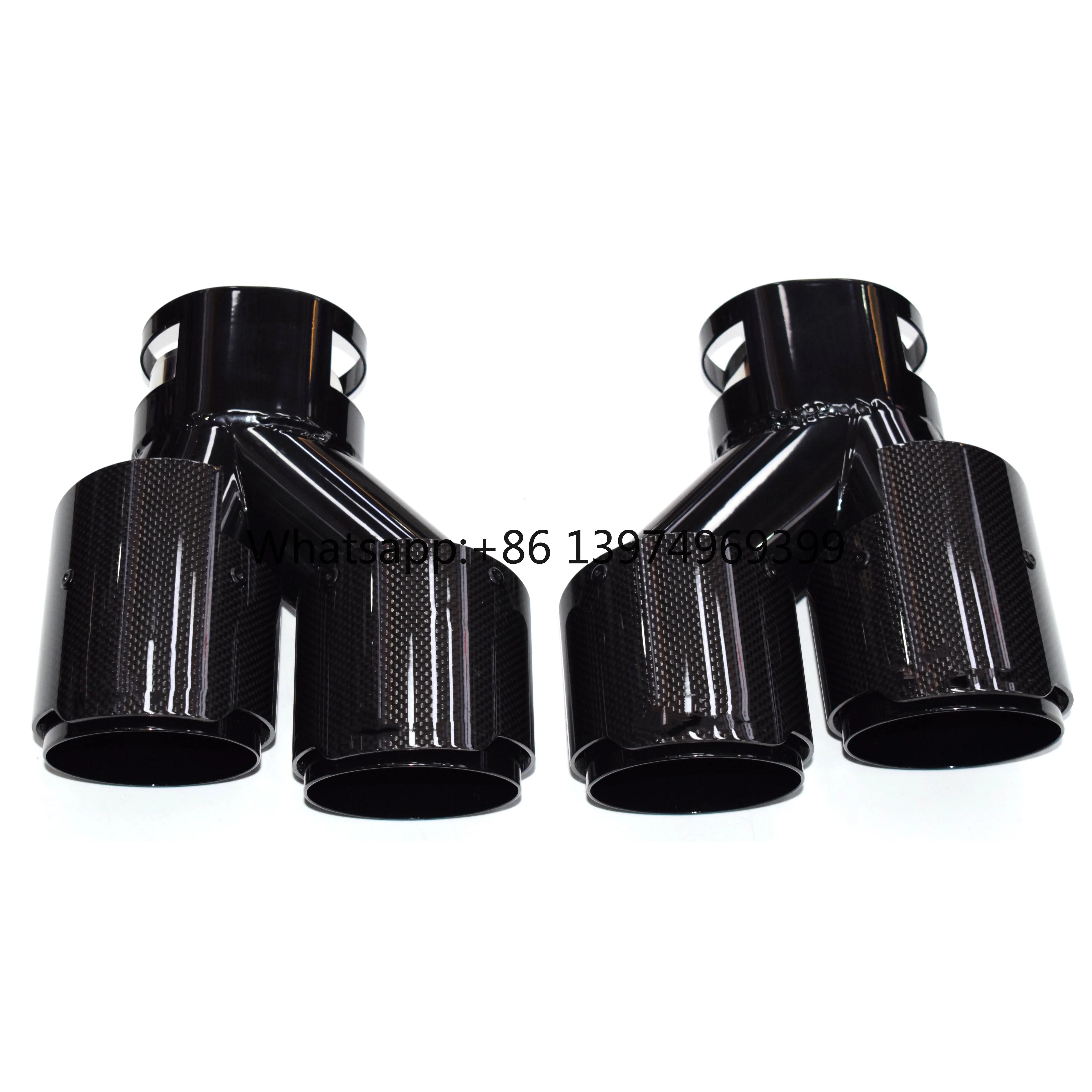 For DEX Exhaust Tips for G20 G21 G23 G42 M240i M340i M440i AK Performance Stainless Steel Silver Exhaust Pipes Muffler Nozzle