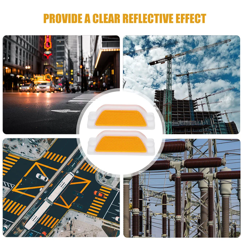 6 قطعة علامات الطريق العاكسة دائم درب عثرة موقف للسيارات ماركر للطريق السريع المرآب الرصيف مخطط السلامة المعدنية #4