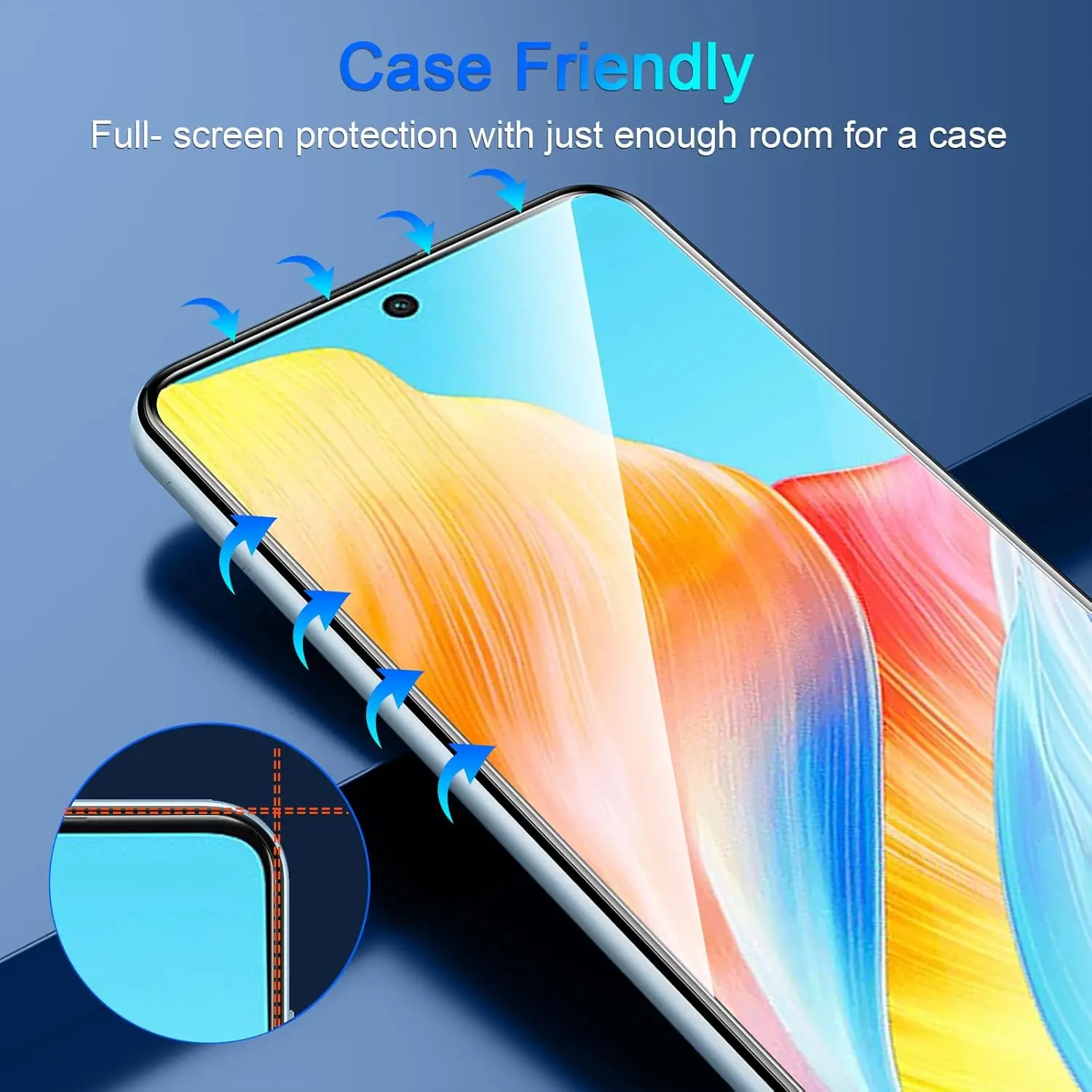 2/4 szt. Szkło Hartowane HD o Twardości 9H na OPPO A98 5G, Folia Ochronna na Ekran, Odporne na Zarysowania, Wstrząsy, Przezroczysta Osłona — zdjęcie produktu 2