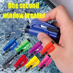 Window Breaker Hammer Whistle Cutter 3-in-1 Keychain Car Safety Hammer with Survival Whistle Portable Seat Belt Cutter Keychain