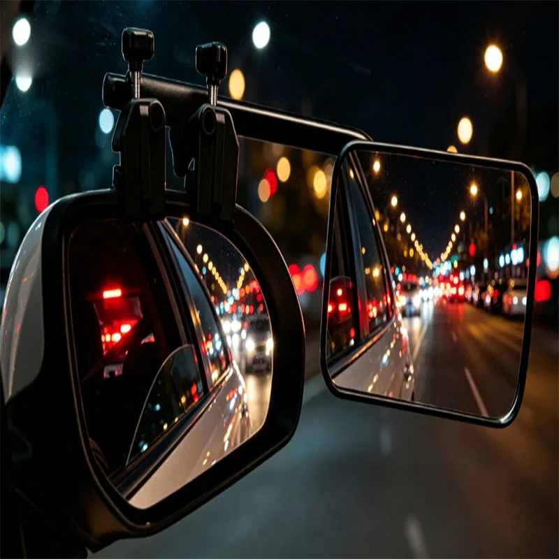 Car Towing Mirrors Pair with Clamps Caravan Mirror Extensions Universal Fit for Safe Towing Visibility