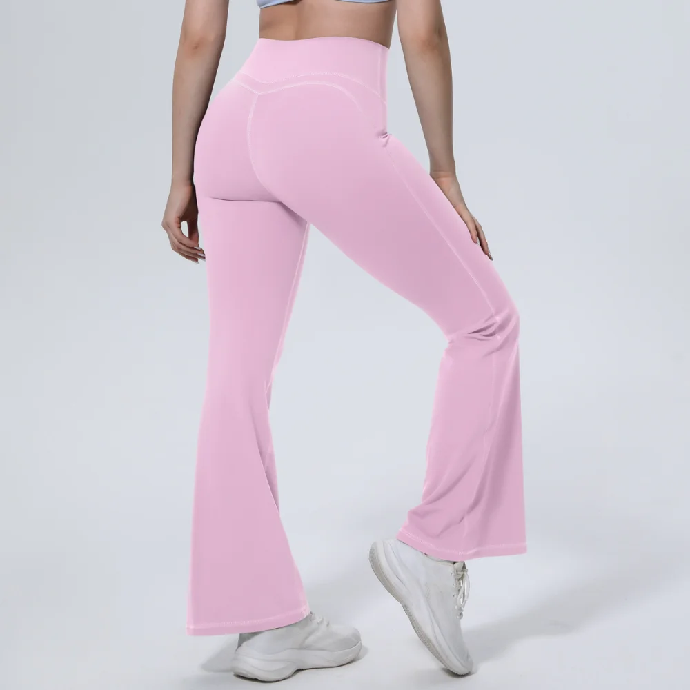 

Женские расклешенные леггинсы для йоги с высокой талией, широкие брюки для фитнеса и спорта, корректирующие фигуру, для бега