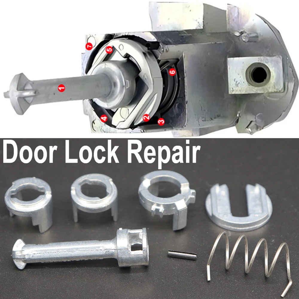 Front Door Handle Lock Cylinder Barrel Paddle Repair Tool 45MM Kit For BMW E46 1998 2002 2006 316 318 320 323 325 328 330 M3