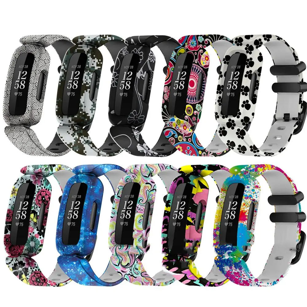 Wrist Strap Silicone Bracelet For Fitbit Ace 3/inspire 2 Smart Watch Band Bracelet Replacement Kids Wristband Watchbands view 4