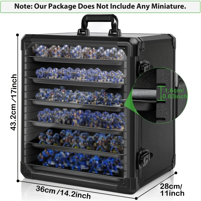 Big Figure Display Case Organizer Black Doll Model Toys Cabinet Transparent Multi-layer Tray Stackable Lockable Figure Showcase