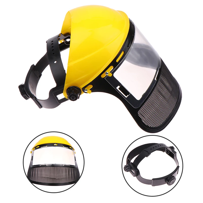 

Garden Grass Trimmer Safety Helmet Hat With Full Face Mesh Protective Mask For Logging Brush Cutter Forestry Protection