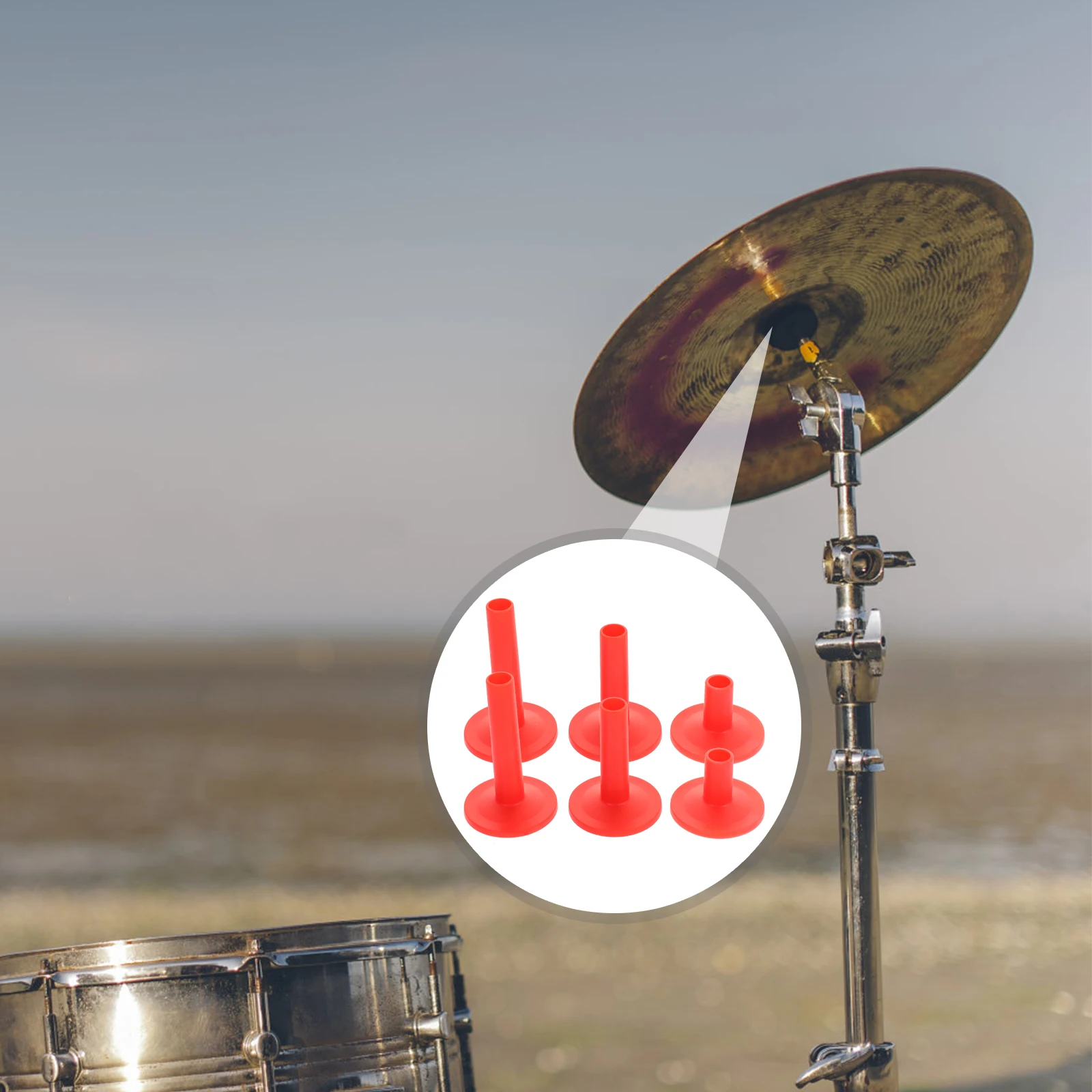 

12 Pcs Drum Accessories Set Cymbal Sleeve Sleeves with Base for Kits Instrument Musical Bracket