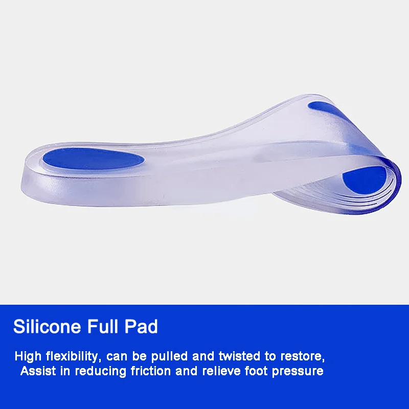 Silicone palmilhas ortopédicas para mulher fasciite plantar calcanhar alívio da dor massageador masculino arco do pé plano apoio solas interiores