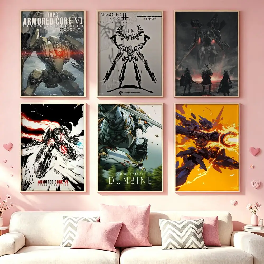 Game Armored Core VI Poster Poster HD Printing Dreamy Style Wall Art Home Decor For Living Room Bedroom Gift Giving