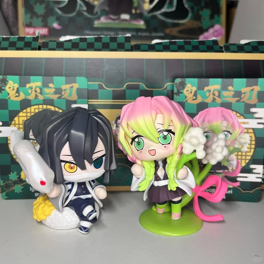 Demon Slayer Figur Spielzeug Anime Kimetsu no Yaiba Q-Version Sitzender Tanjiro Nidouzi Inosuke Zenitsu PVC-Figurine Modellpuppe Geschenke – Detail 5