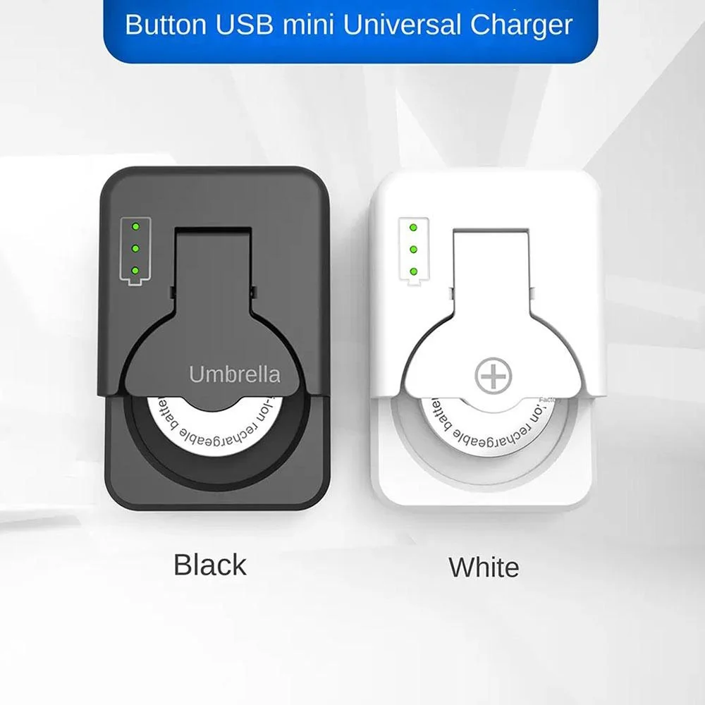 USB LIR2032 Mini Coin Charger Single Slot LED Indicator Safe Cycle Recharge Lithium Button Cell Portable Compact Charging Tool view 4