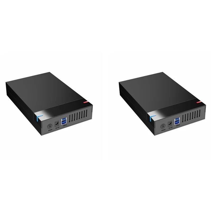 

2X HDD Case SATA To USB 3.0 Adapter External Hard Drive Disk Enclosure 3.5 Inch SSD Disk 10TB HDD Box EU Plug