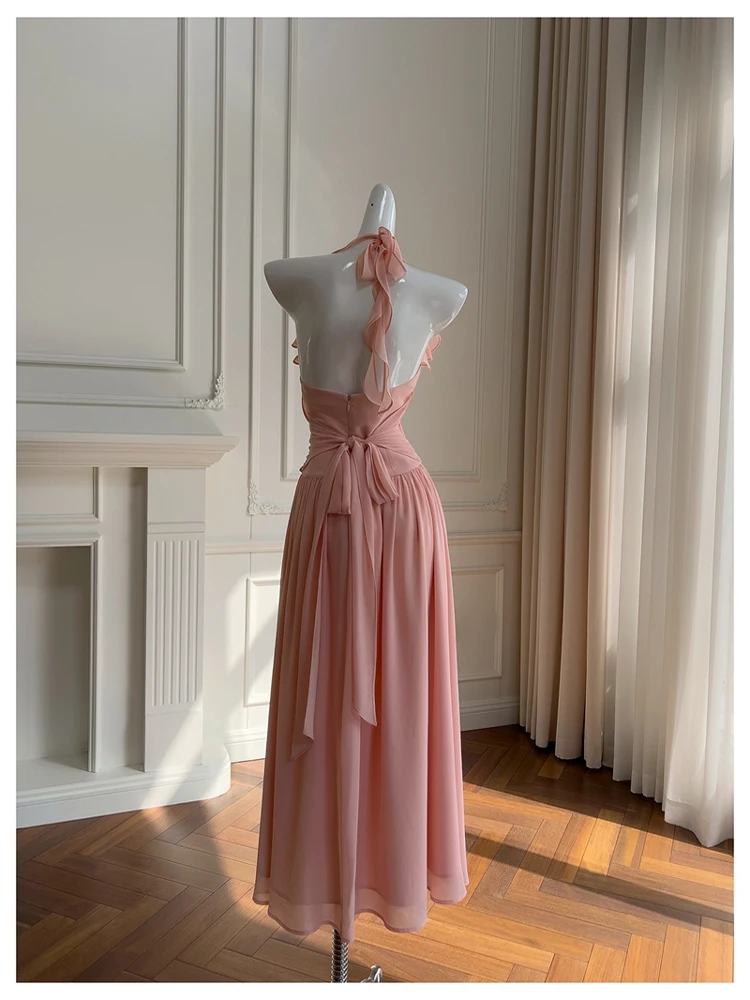 French Riviera Ele Bal High-End Dr Sexy Pink Long Dr Pure Desire Vaion Dr Hanging Ne Design Bal D...
