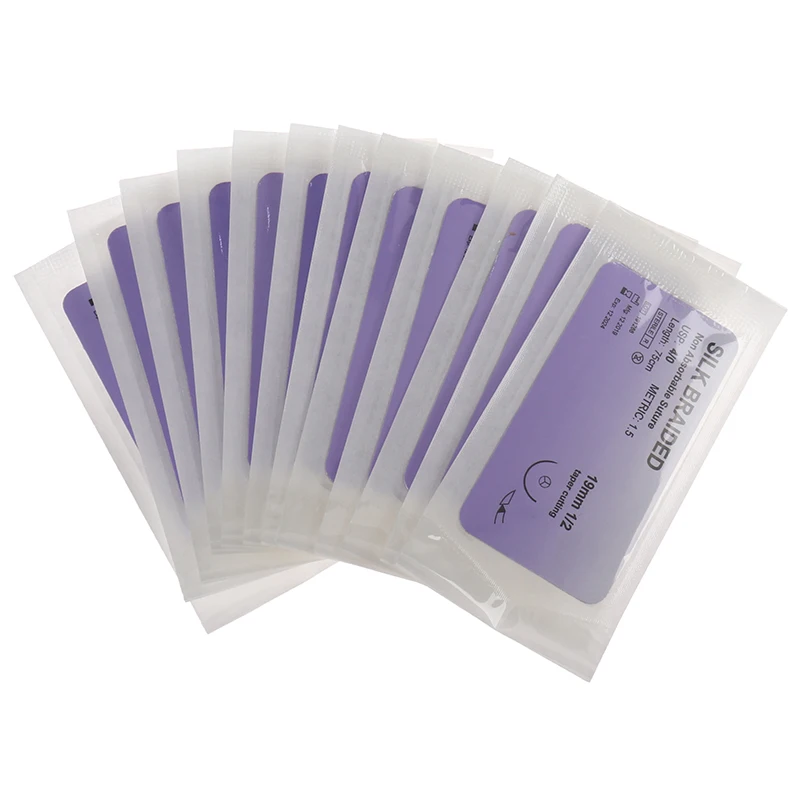 1/0 2/0 3/0 4/0 Dental Surgical Needle Silk Medical Thread Suture Surgical Practice Kit