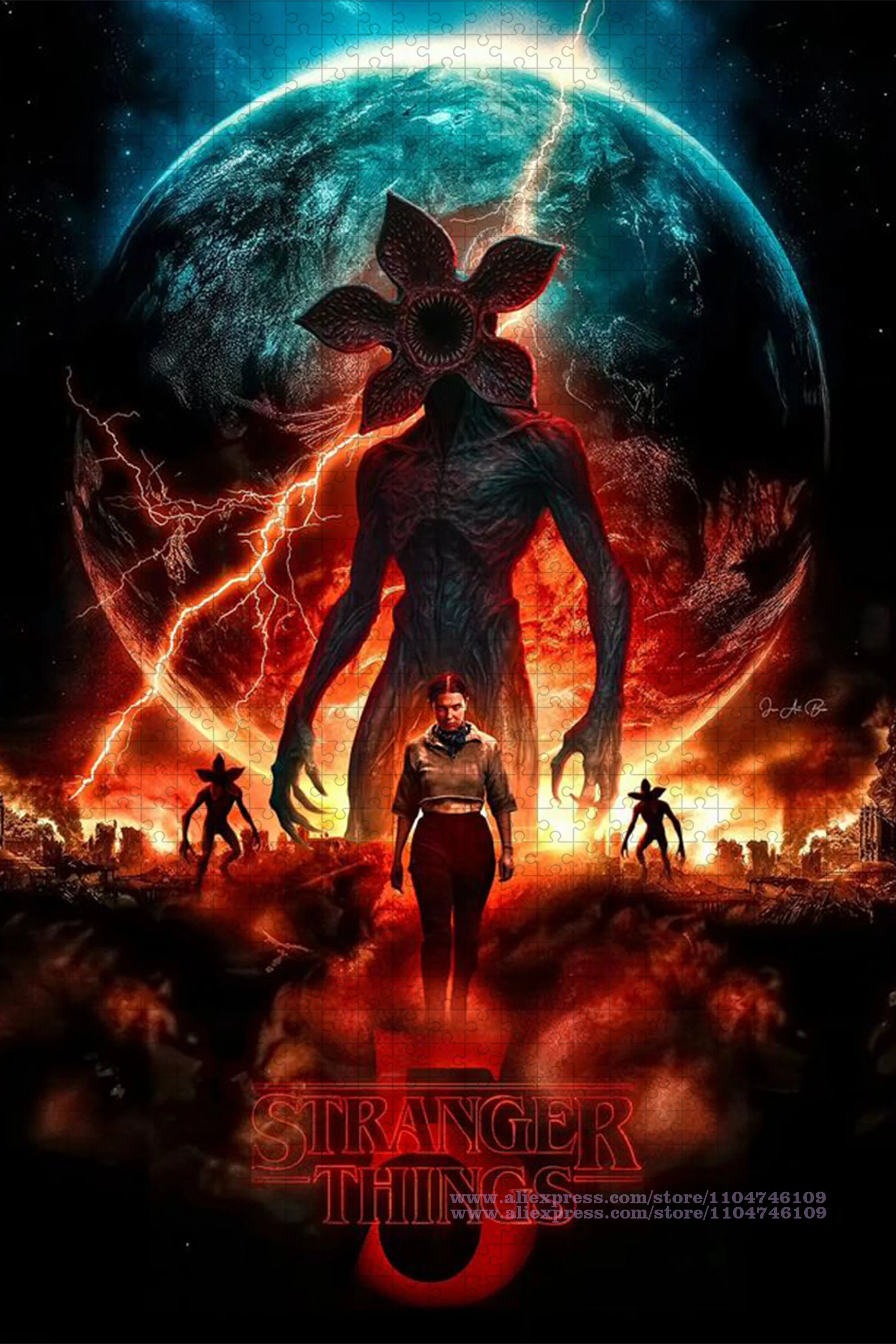 낯선 것들 퍼즐 직소 퍼즐 108/200/300/500/1000/1500피스 지능 퍼즐 어린이 또는 성인용 크리스마스/생일 선물 홈 데코