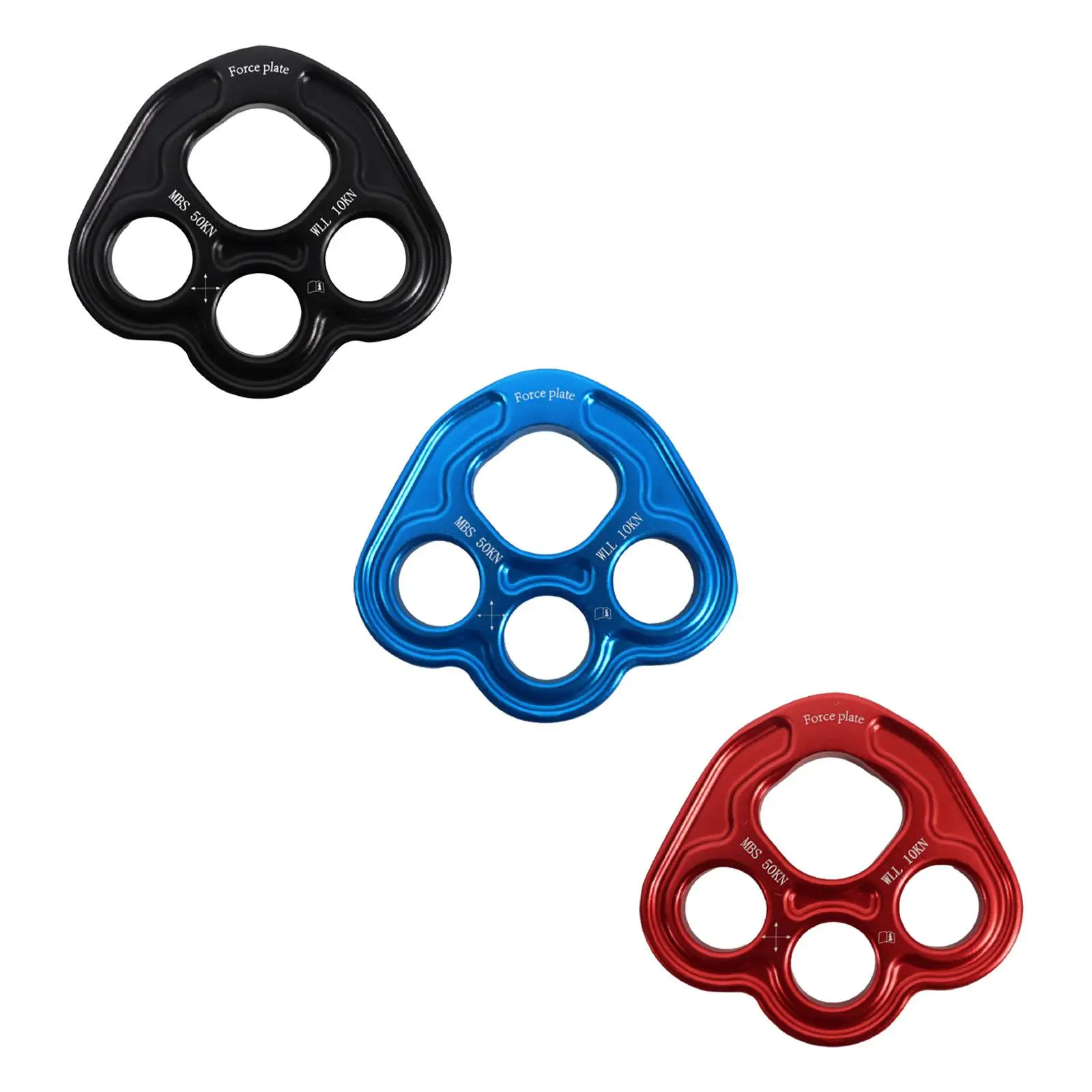 4 Holes Paw Rigging Plate Multi Anchor Plate Metal Portable Sturdy Lightweight Outdoor Activities Climbing Equipment