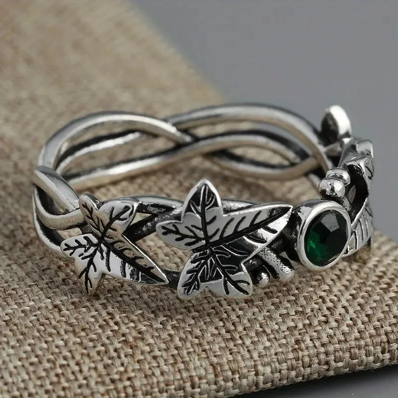 AliExpress New Product Hot Sale European and American Creative Retro Leaf Ivy Ring