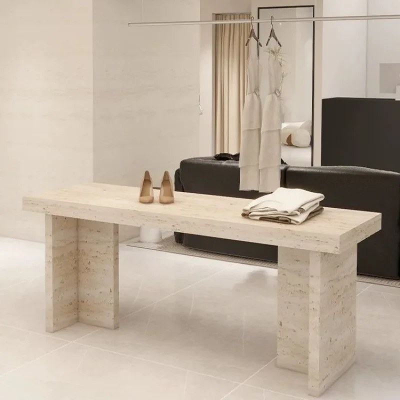 Clothing store Nakajima table Travertine women's clothing store display table jewelry water table
