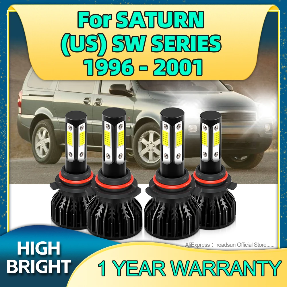 

2/4Pcs LED Headlight Bulbs 12V 25000LM HB3 HB4 Auto Light 6000K For SATURN (US) SW SERIES 1996 1997 1998 1999 2000 2001