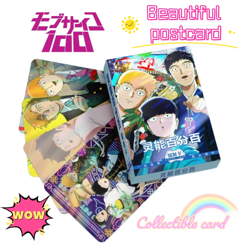 Mob Psycho 100 Shigeo Kageyama Reigen Arataka Karten Hochwertige Anime-Merchandise HD-Postkarten Niedliche Cartoon-Sammelkarten