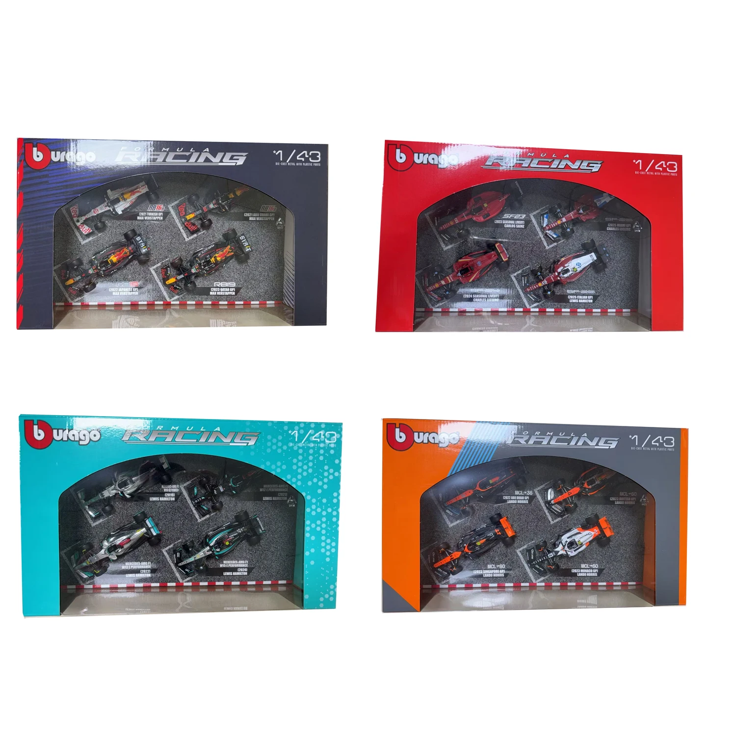 bburago-1-43-mercedes-benz-set-di-4-modellini-auto-in-lega-della-collezione-classica-ferrari-mclaren-f1-team-red-bull-auto-in-metallo-pressofuso