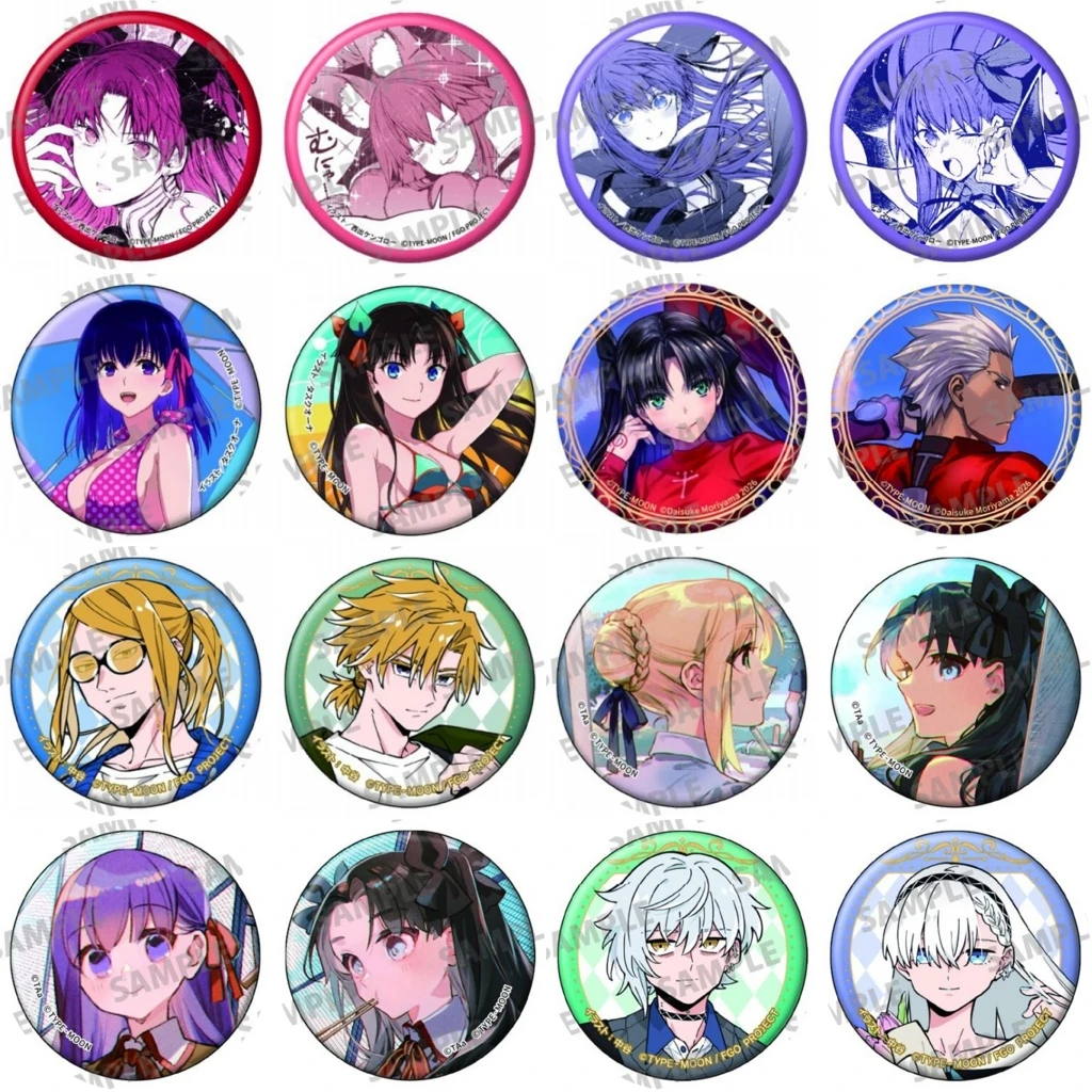 58mm Anime Fate/Grand Order SE.RA.PH‌ UBW Cosplay COSTUME Badge Pin SPTE Tinplate Brooch﻿ Prop
