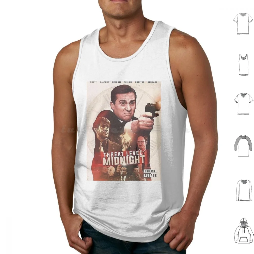 Threat Level Midnight Tank Tops Print Cotton Michael