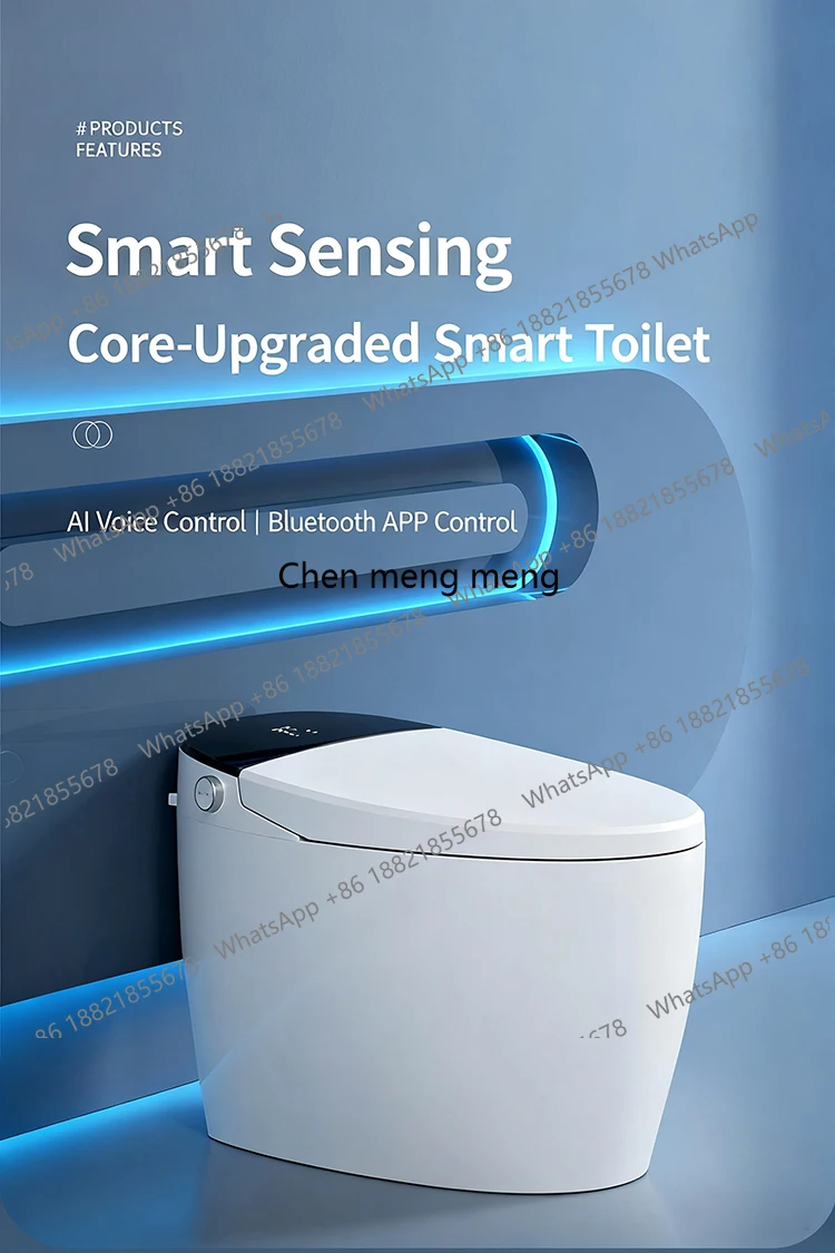 Modern Automatic Intelligent Smart Toilet with ABS Slowing Close Seat Cover Floor Mounted Bathroom Sanitary Application