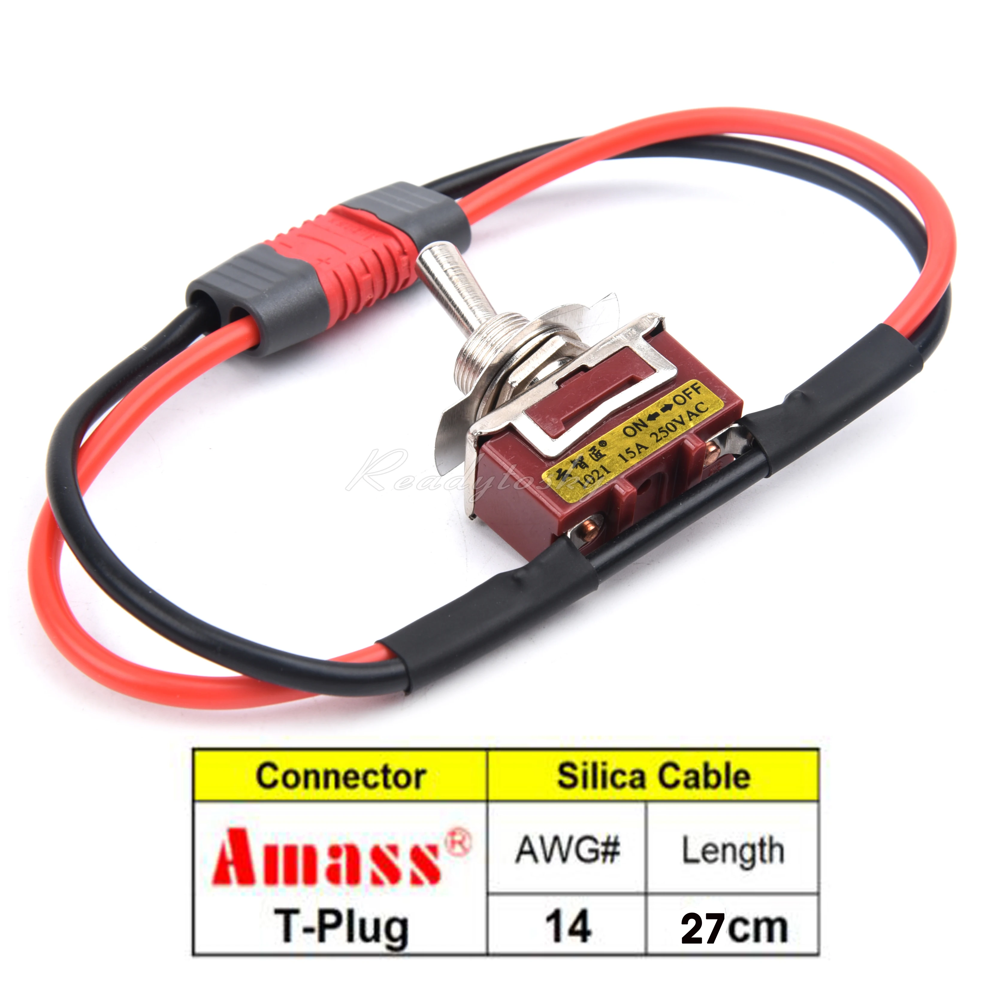 Large Current High Load Switch XT60 XT90 T-Plug Power ON-OFF Toggle 12/14AWG for eBike RC Airplane ESC Motor Connecting Adapter