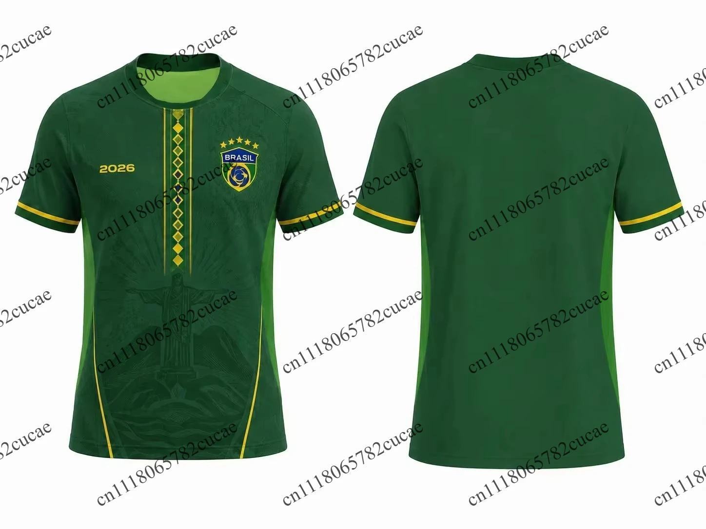 Men's Breathable Polo Shirt, Brazil Team 2026 Featured Printed Fan Shirt