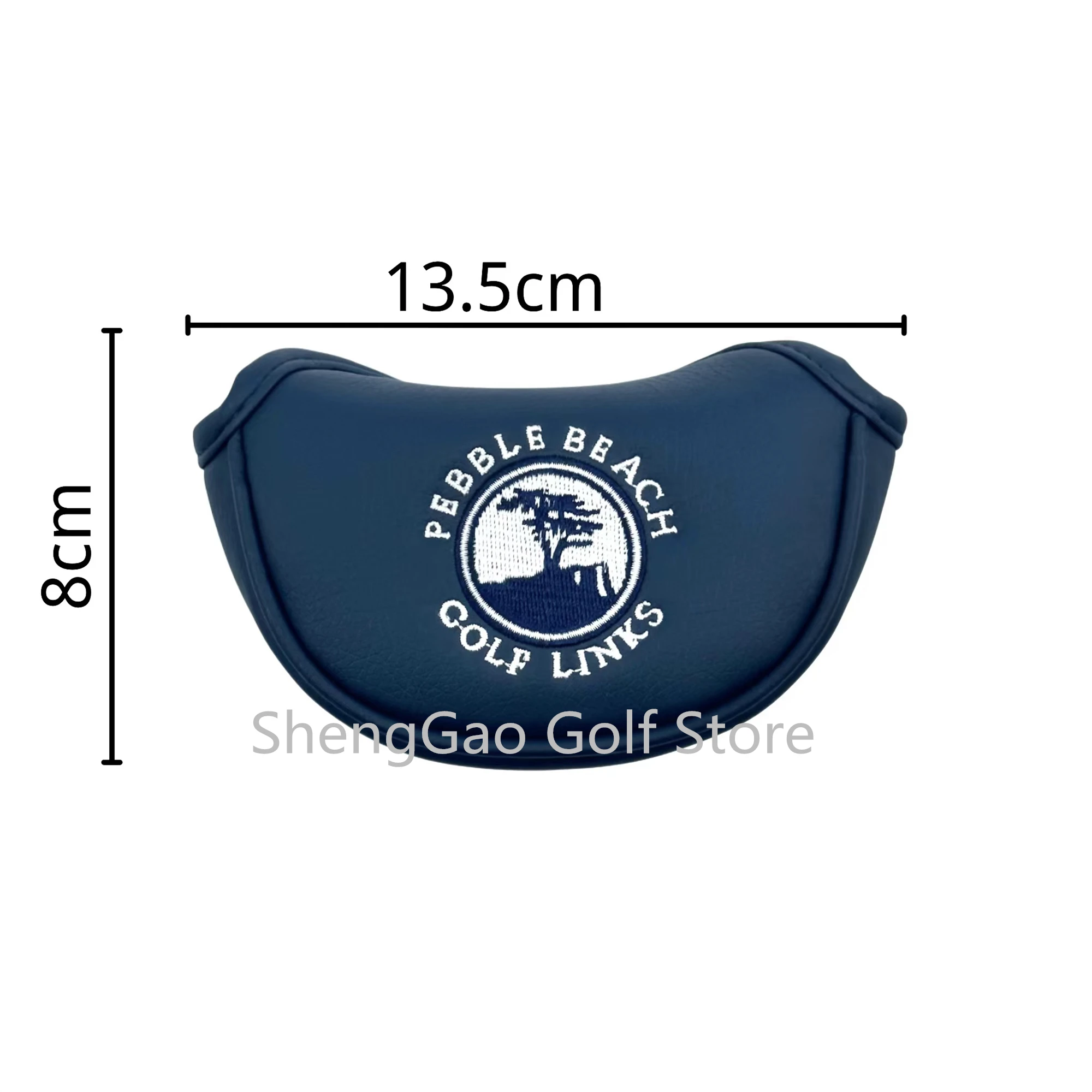 Juste de putter de golf en cuir PU avec fermeture magnétique, motif petit arbre, maillet moyen, tête de club de putter