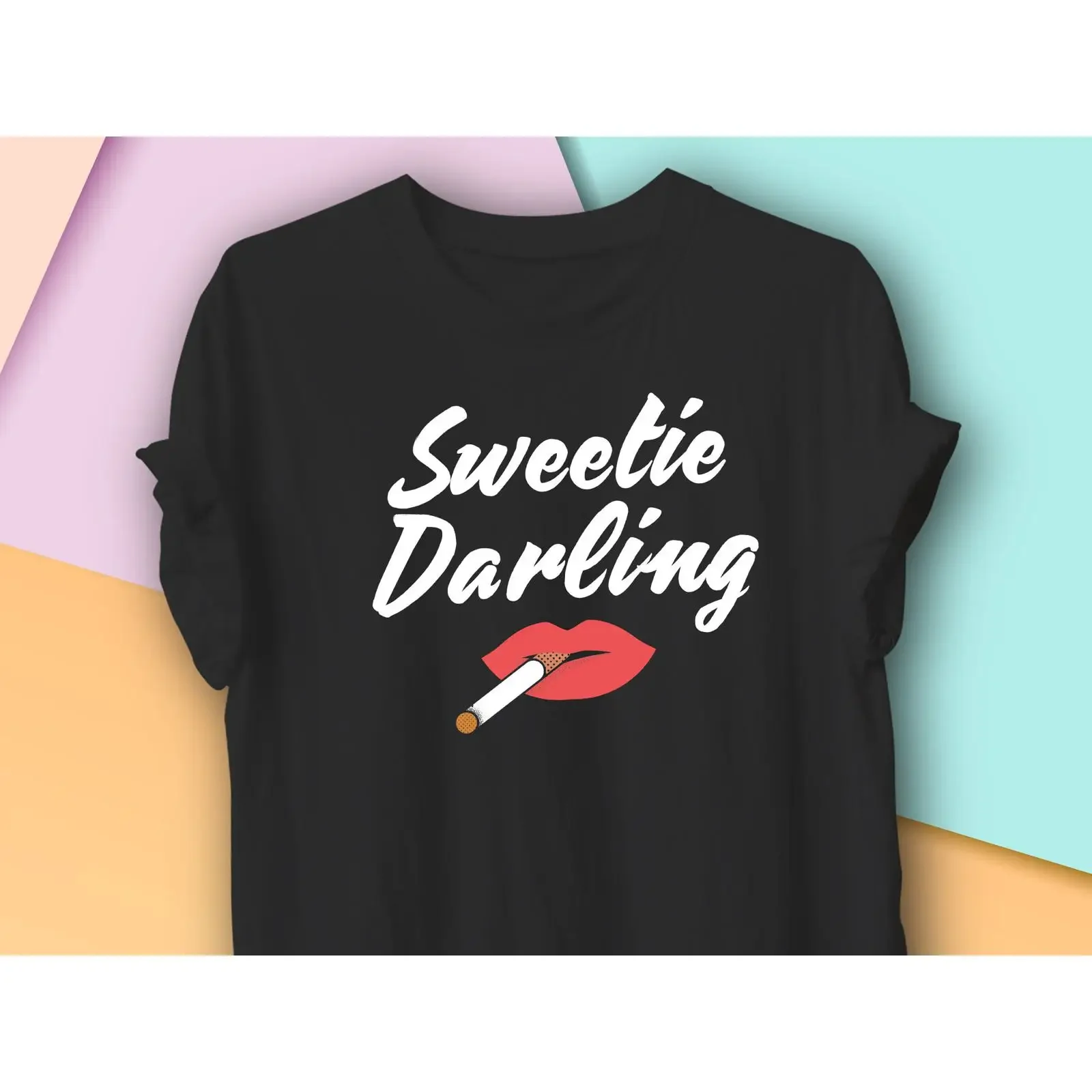 Sweetie Darling T Shirt Absolutely Fabulous Edina and Patsy Ab Fab British Comedy vintage Washed Comfortable streetwear Stylish