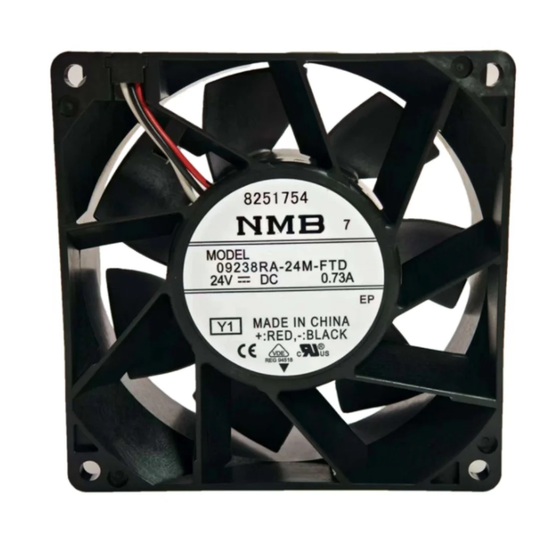 

NMB 09238RA-24M-FTD DC 24V 0.73A 92x92x38mm 3-Wire Server Cooling Fan