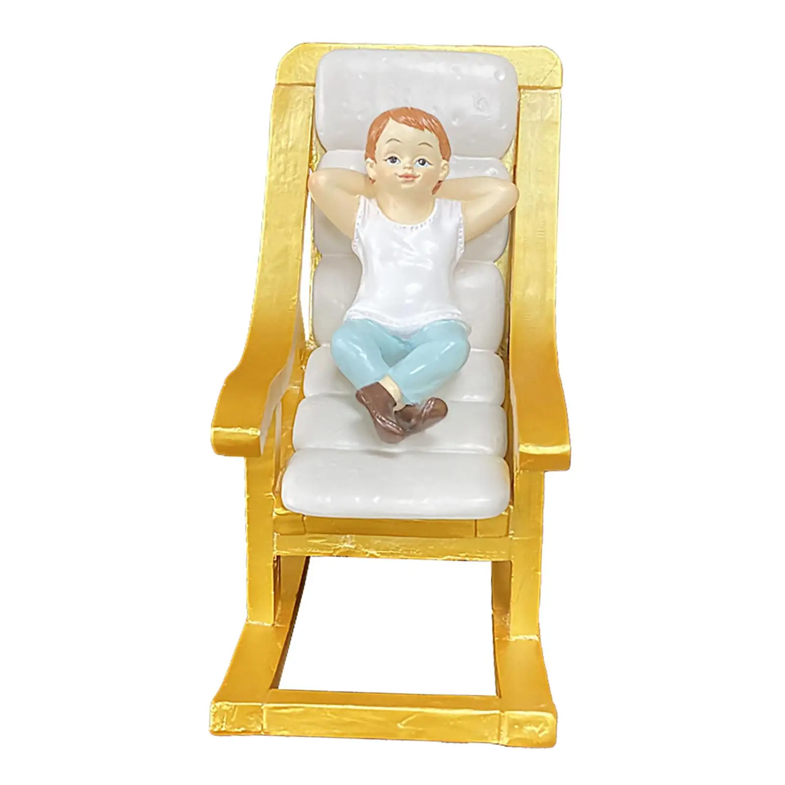 Doll House Rocking Chair Micro Landscape for Living Room Bedroom Photo Props