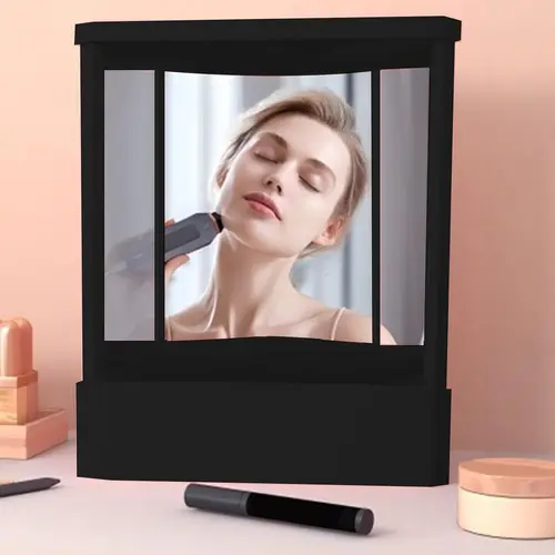 Espejo verdadero profesional, espejo no inverso, espejo invertido transparente, espejo cosmético para maquillaje cosmético, mesa de tocador y dormitorio