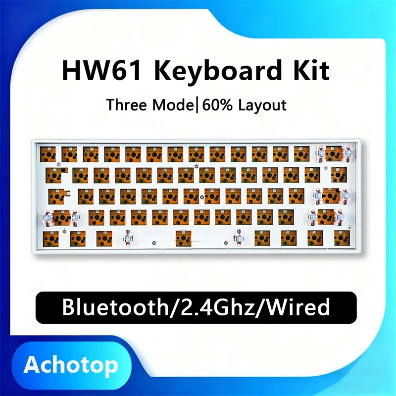 

HW61 Ultra60 Customized Mechanical Keyboard Kit ISO 60% Wireless Gaming RGB Bluetooth DIY Gaming Mechanical Keyboard Kit 61keys