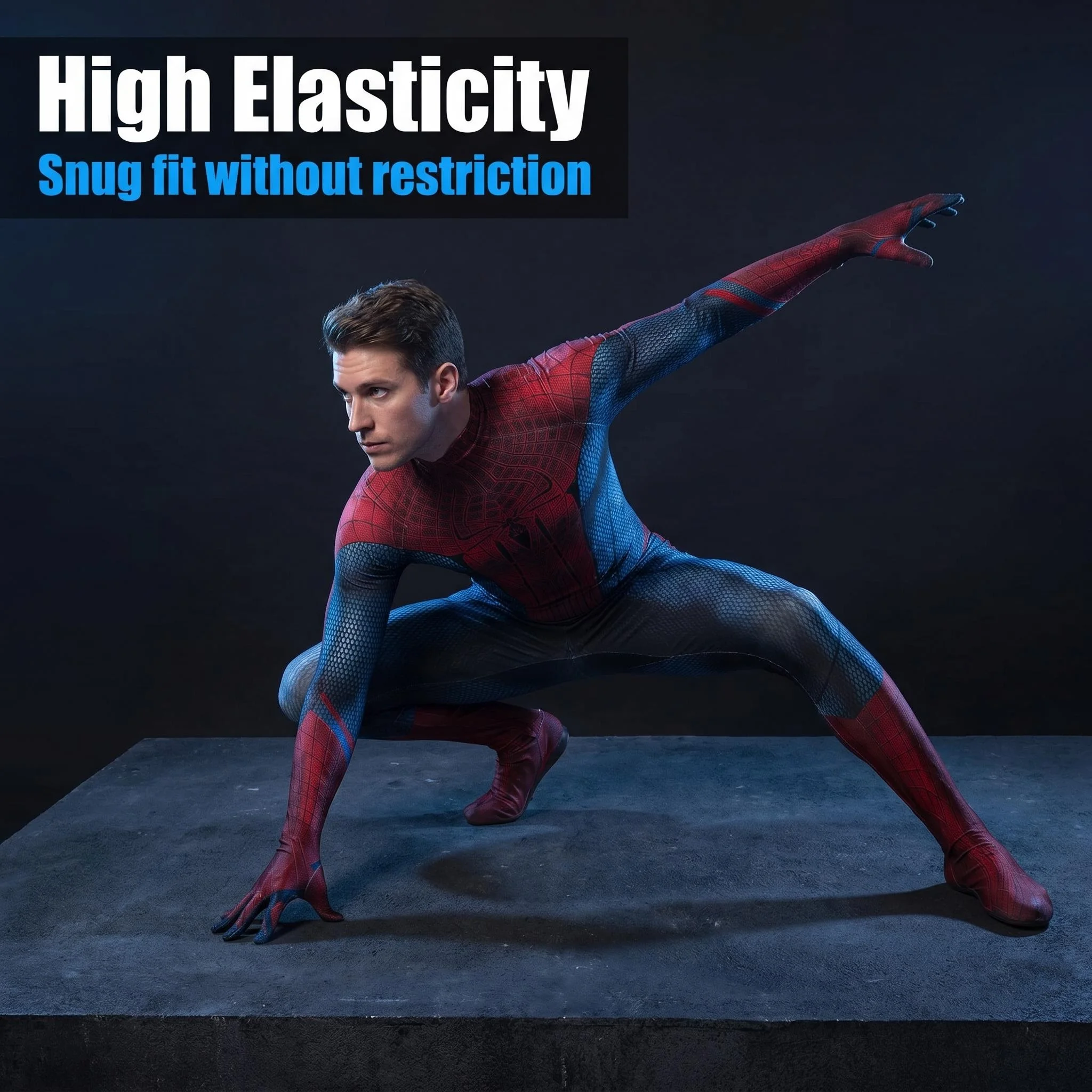 

Halloween Men Adults TASM 1 Spider Cosplay Costume The Amazing SuperHero Man Zentai Suit Male Bodysuit Party Jumpsuit