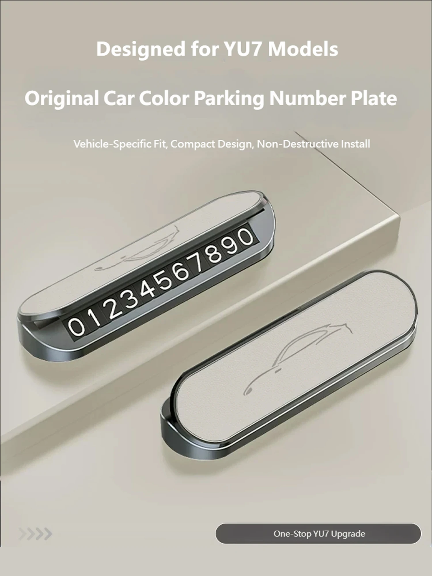 

For Xiaomi YU7 Number Temporary Parking Sign Car Moving Number Plate Creative Hidden Temporary Parking Sign Car Decoration