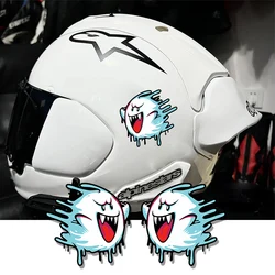 Melting Ghost Left and Right Motorcycle Helmet Stickers Motocross Body Cafe Racer Fuel Tank Decals Racing Window JDM Decoration