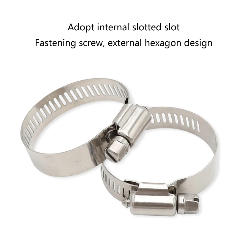 สแตนเลสสตีลปรับไดรฟ์ท่อ Clamps การใช้สายหนอนขนาดคลิปเกียร์ที่หนีบท่อหลอด Fasterner แปรงลวดล้างท่อค...